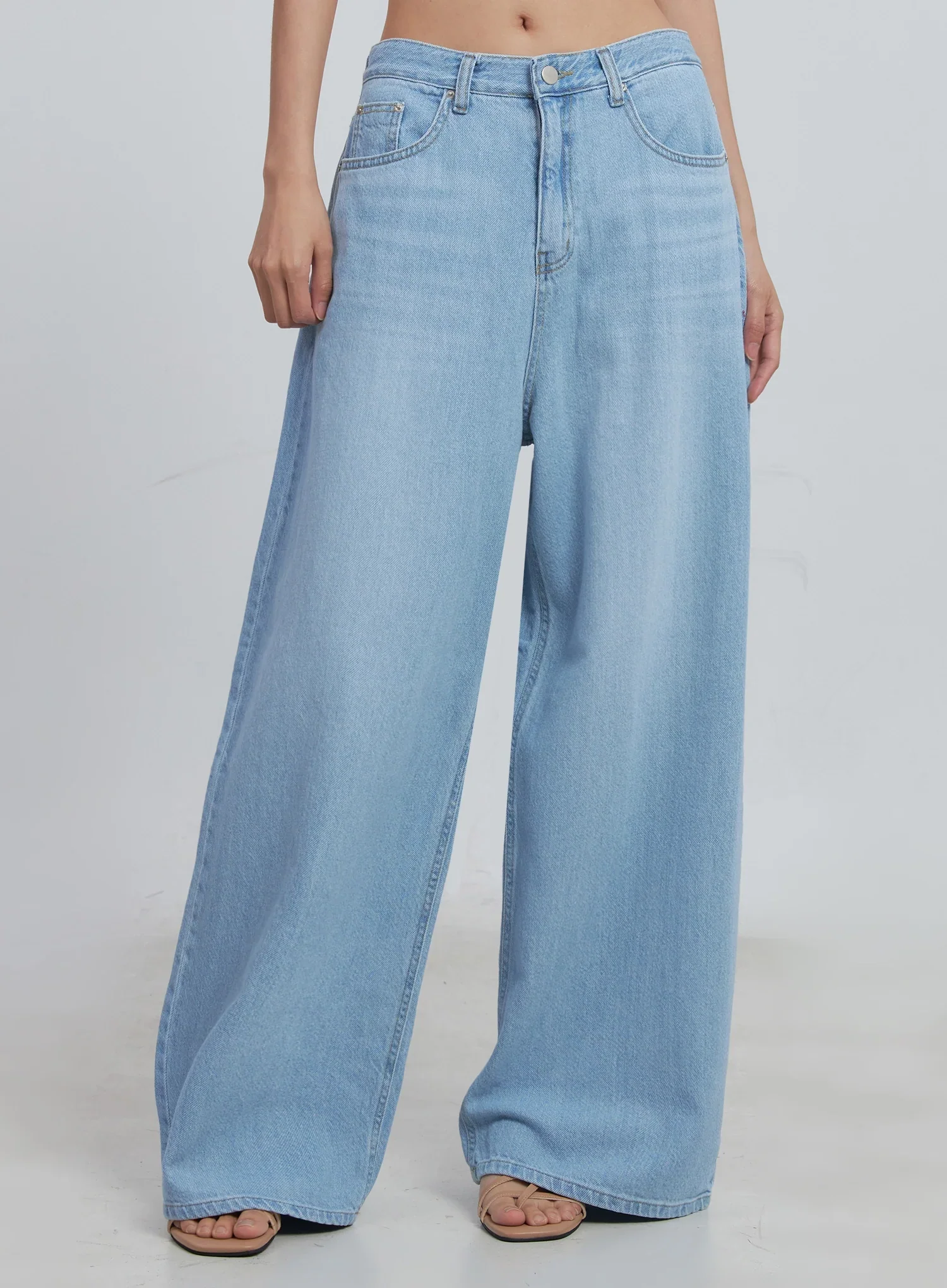 Scarlett Washed Wide-Leg Jeans IU512 - Image 2