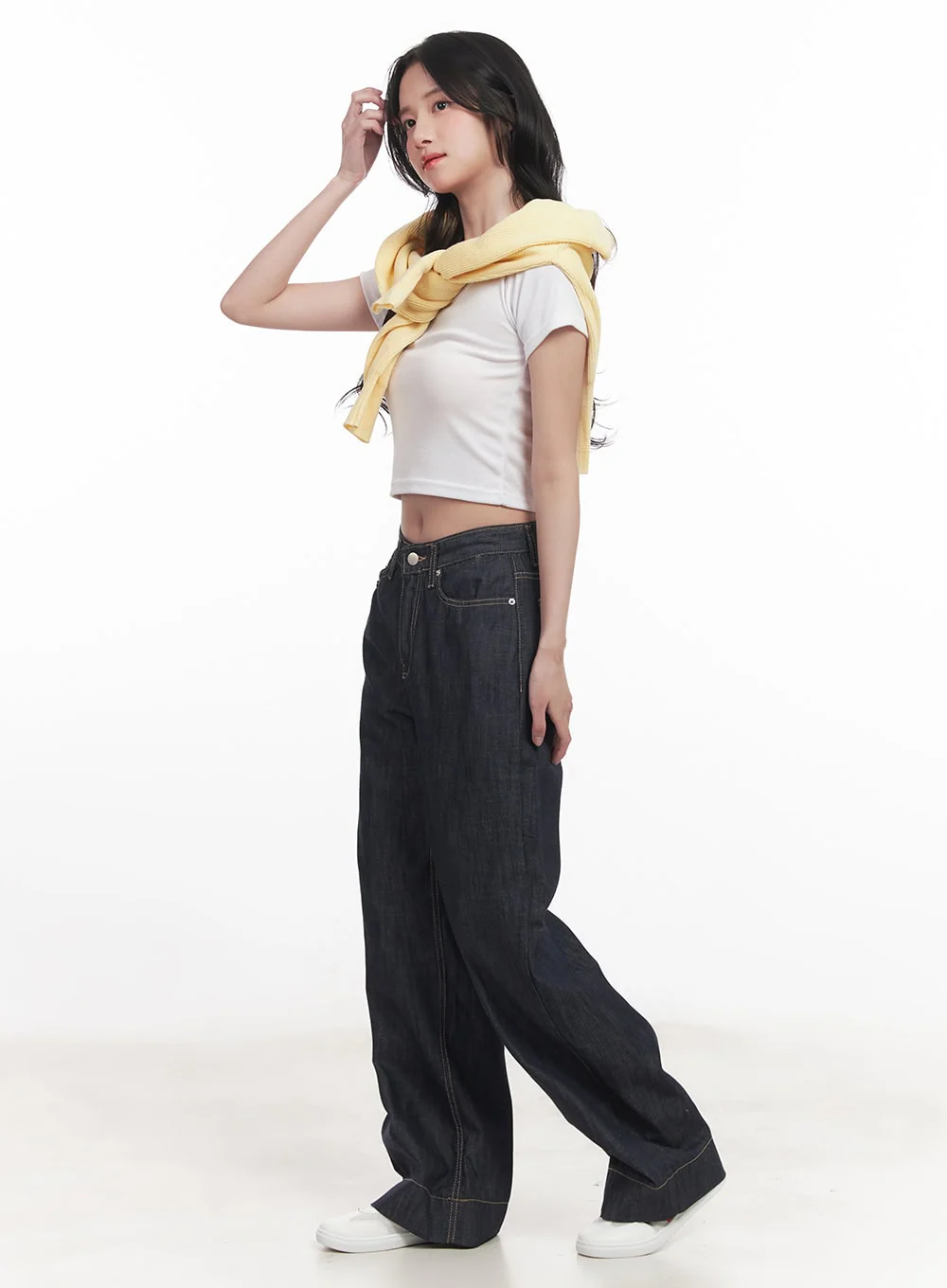 Seline Non-Fade Wide-Leg Jeans CA510 - Image 7