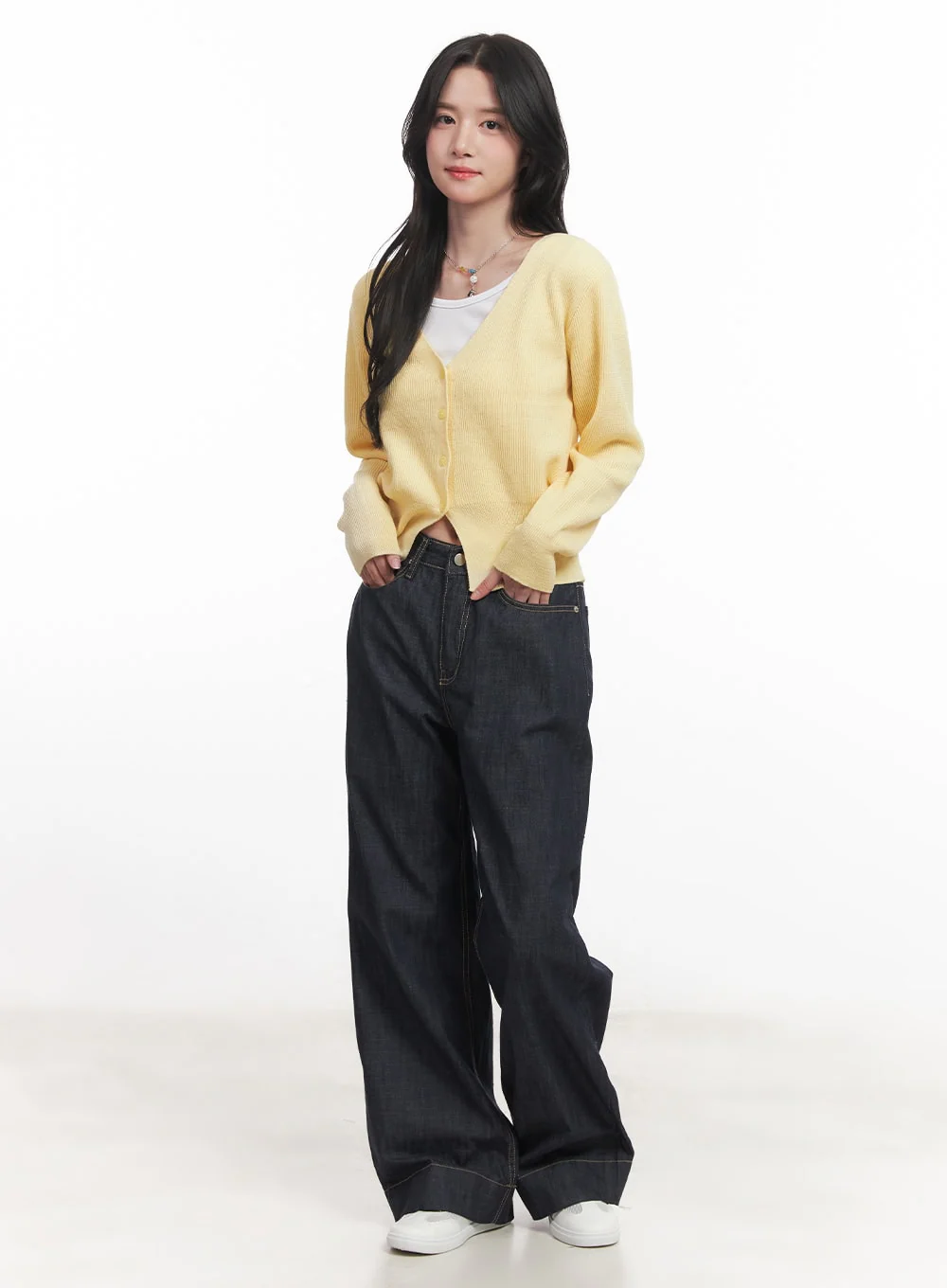 Seline Non-Fade Wide-Leg Jeans CA510 - Image 8