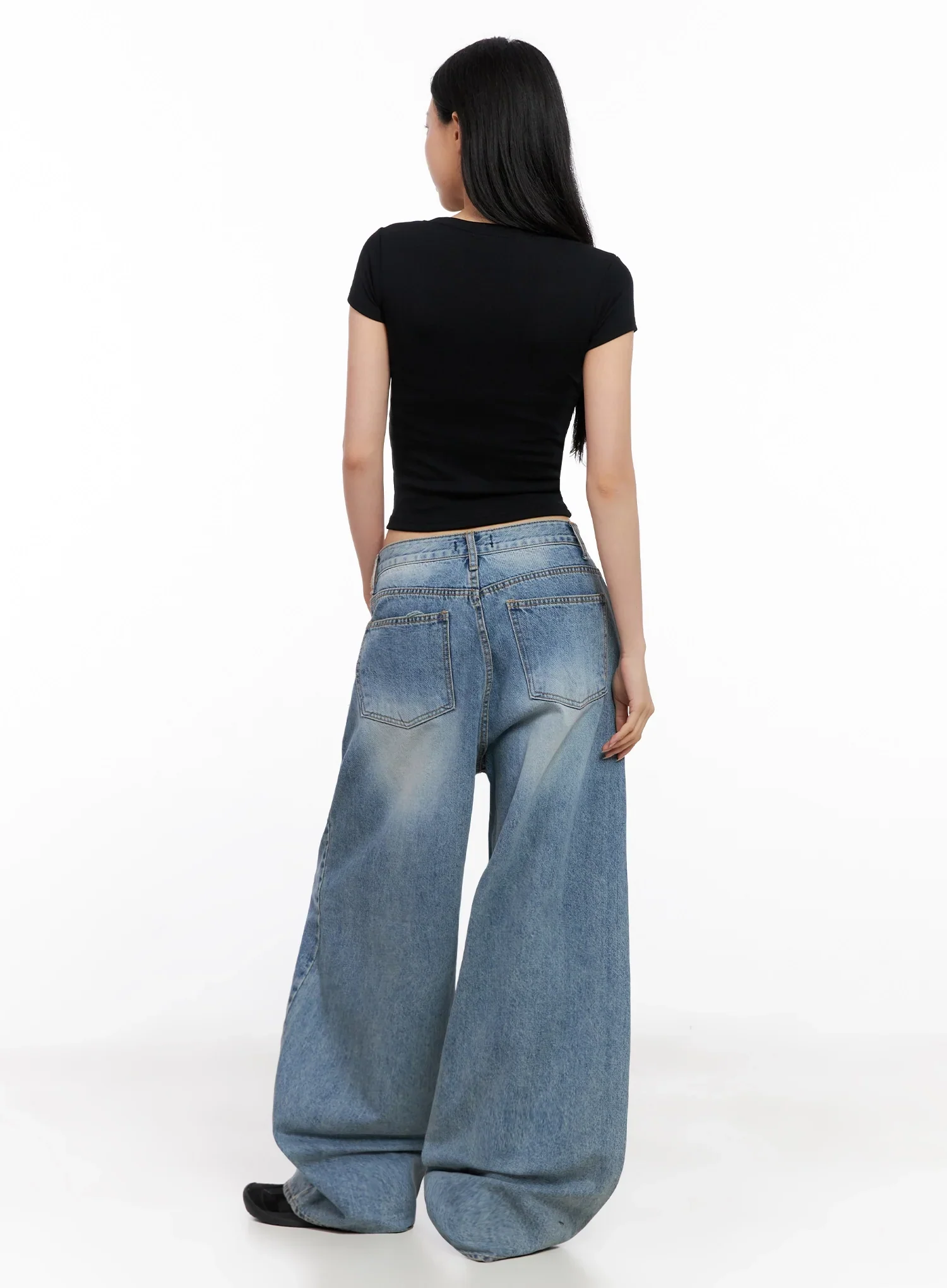 Seojin Washed Wide-Leg Jeans IG508 - Image 12