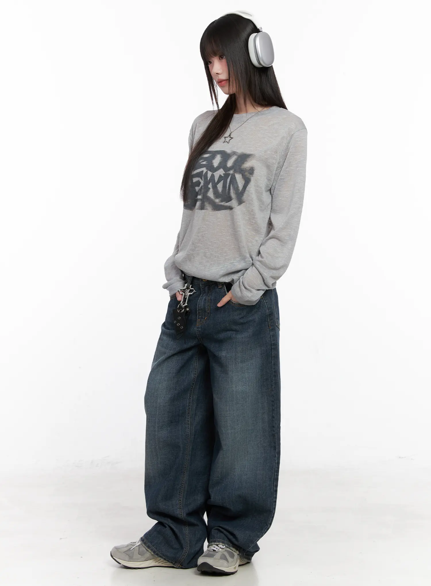 Seoul Graphic Sheer Long Sleeve Tee CN511 - Image 7