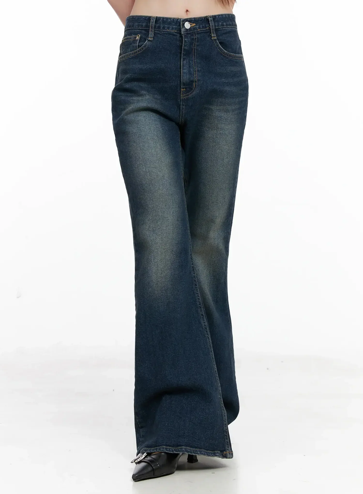Seoyeon High-Waist Distressed Flare Jeans IL531 - Image 13