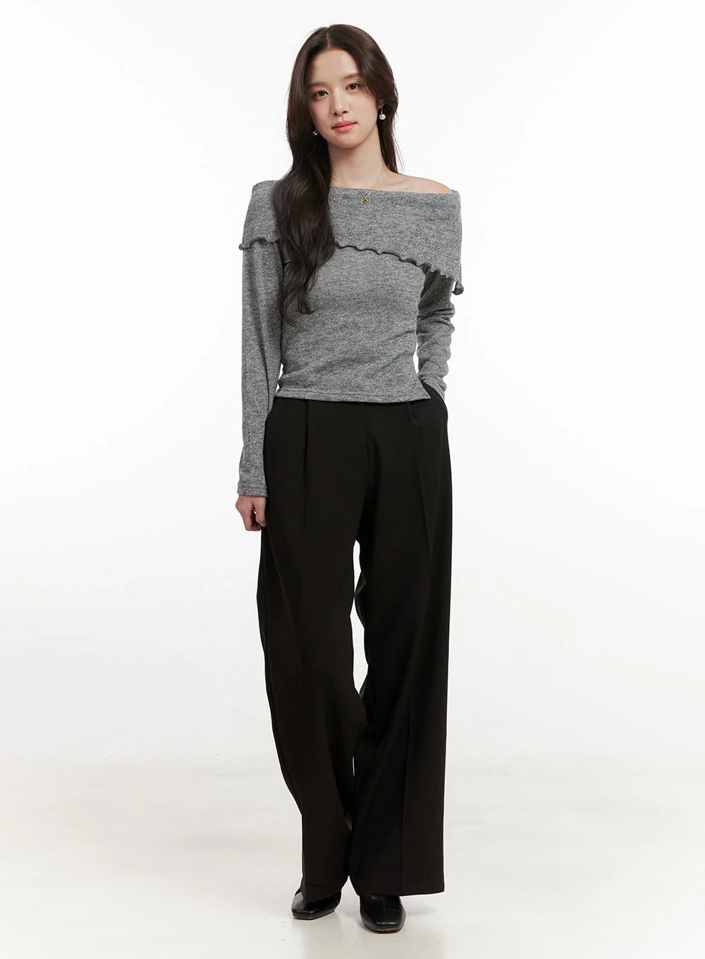 Seraphina Wide Fit Pintuck Slacks ON429 - Image 3