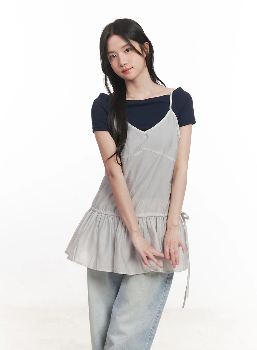 Sheer Cami Mini Dress CA510 - Image 2