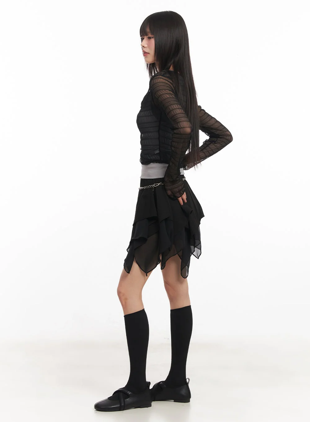 Sheer Chic Buttoned Cardigan CA523 - Image 6