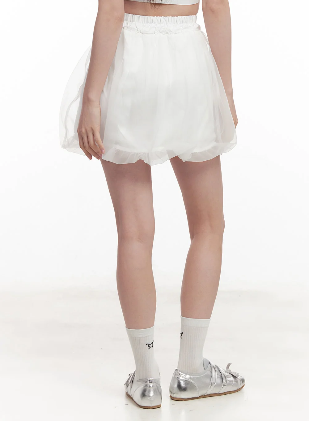 Sheer Cloud Bubble Mini Skirt IY513 - Image 11