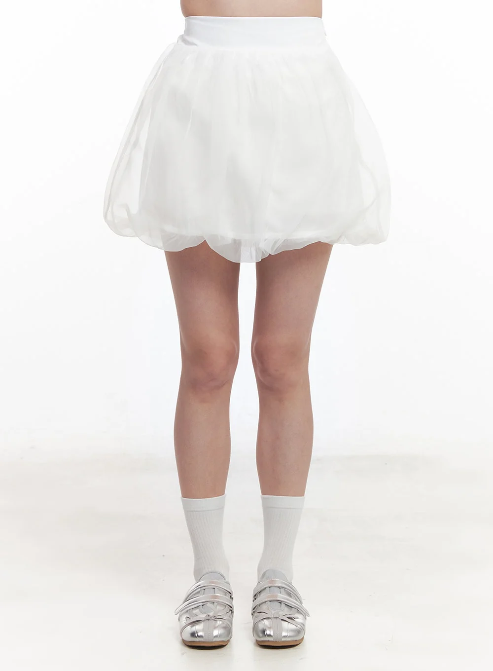 Sheer Cloud Bubble Mini Skirt IY513 - Image 3