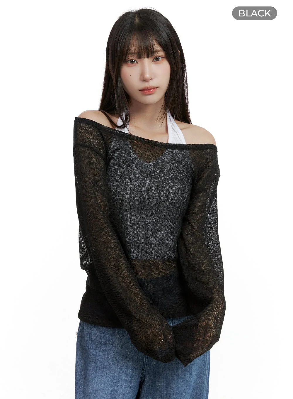 Sheer Elegance Long Sleeve Top CL425 - Image 9