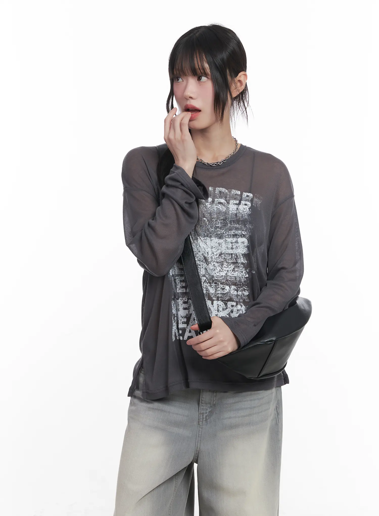 Sheer Graphic Long-Sleeve Shirt CU520 - Image 9