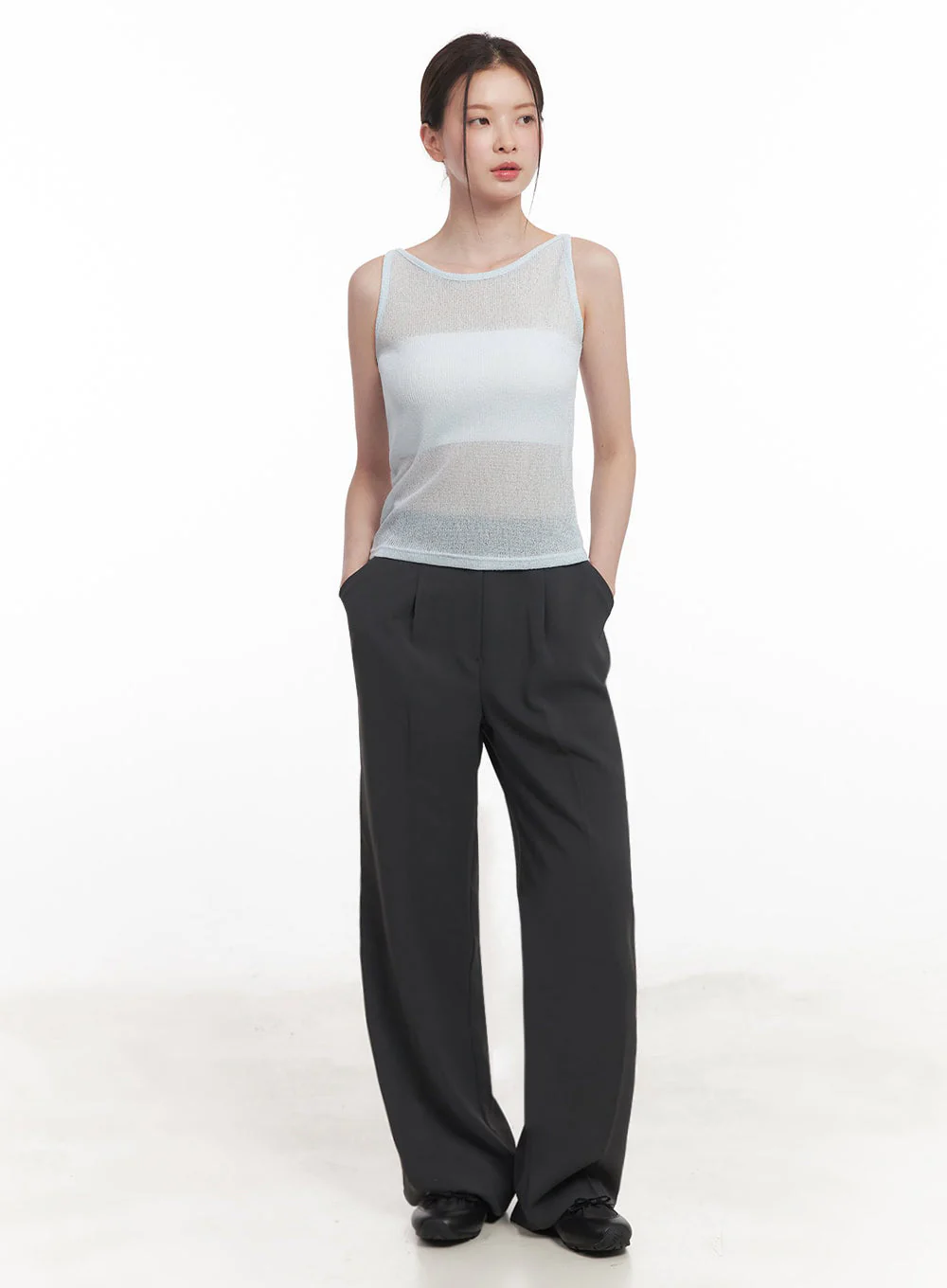 Sheer Knit Tank Top IY509 - Image 12