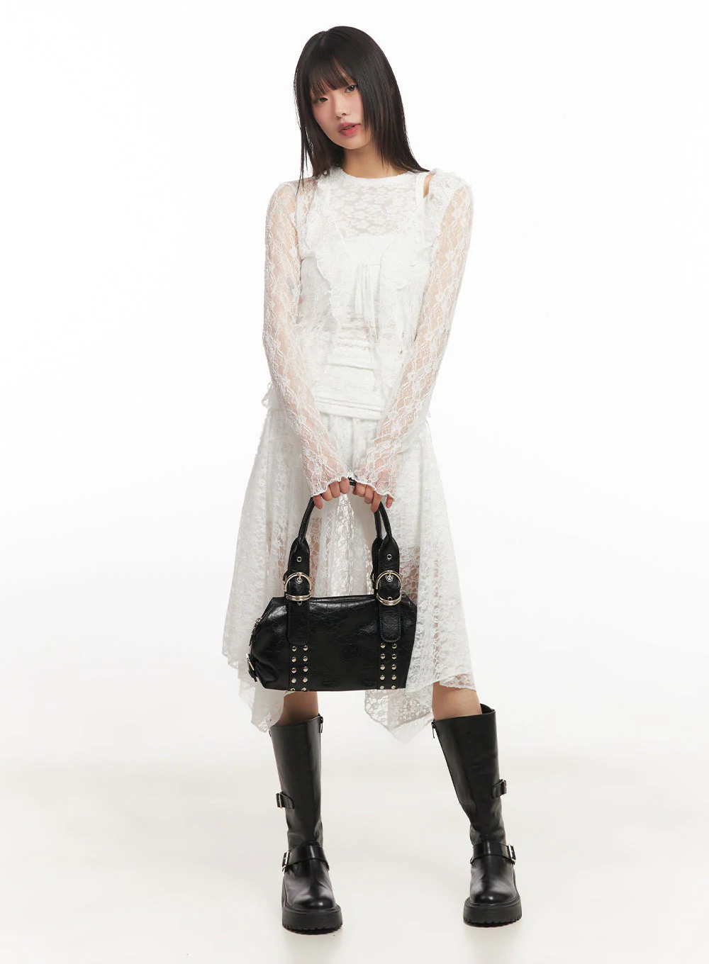 Sheer Lace Strap Cardigan IY502 - Image 3