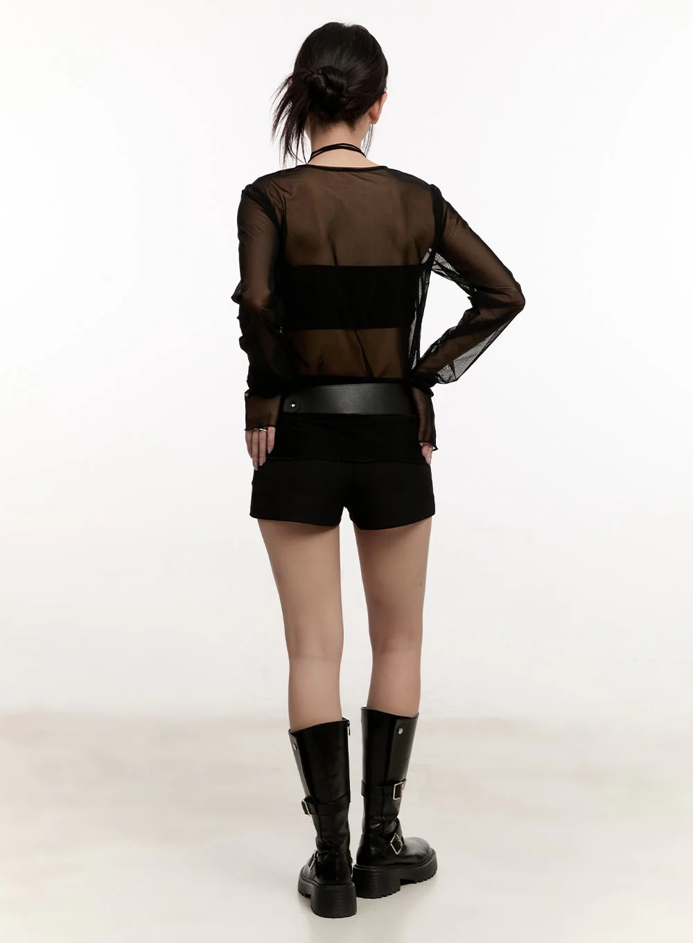 Sheer Long-Sleeve Layering Top CM510 - Image 11