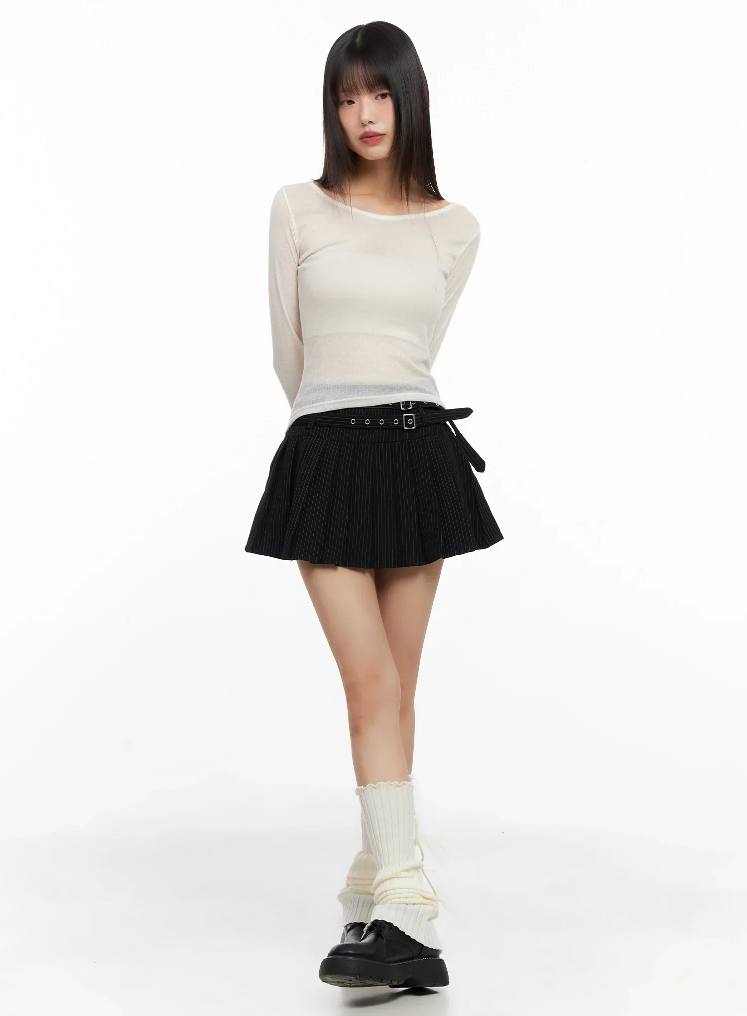 Sheer Long Sleeve Top IN503 - Image 9