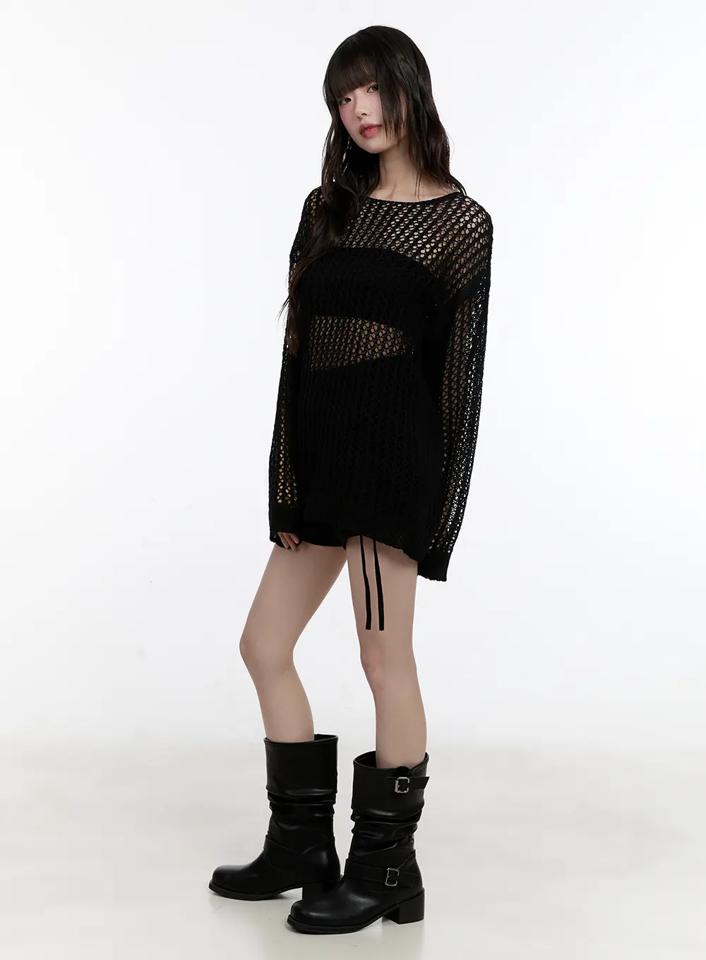 Sheer Loose-Fit Sweater CL504 - Image 7
