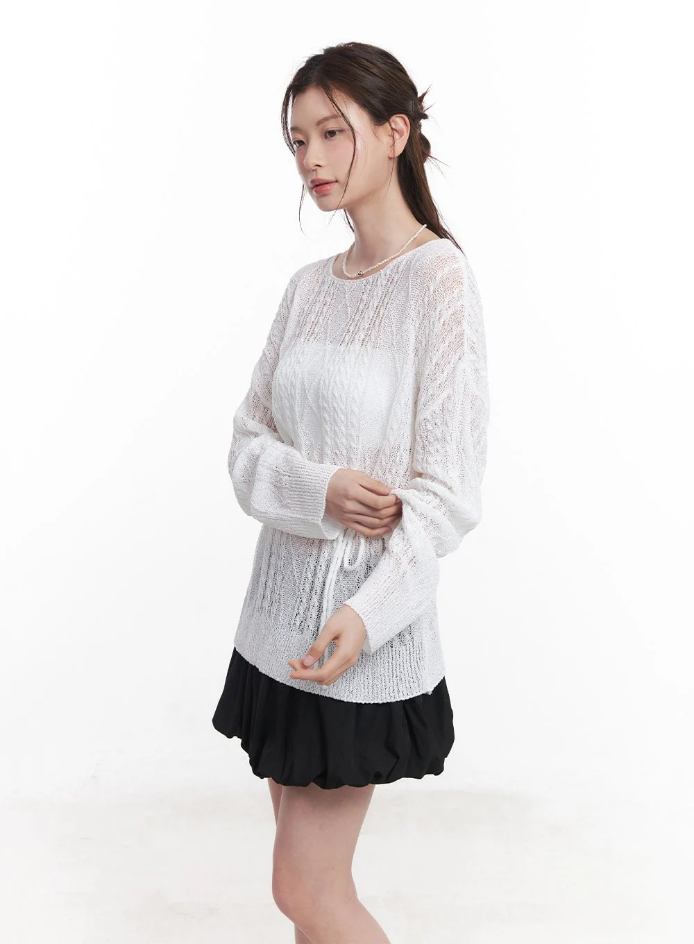Sheer Oversized Sweater CY519 - Image 3