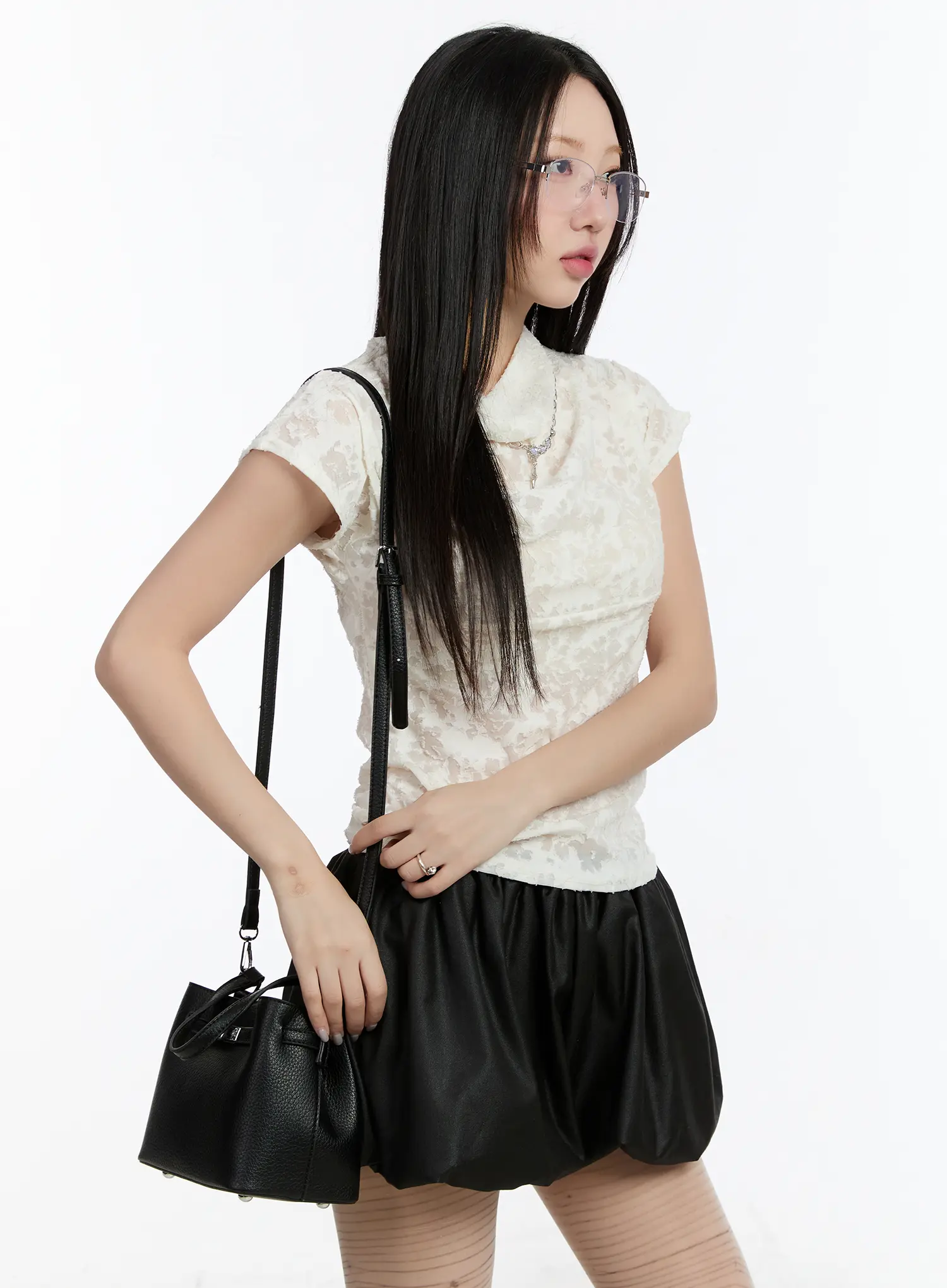Sheer Short Sleeve Blouse CM511