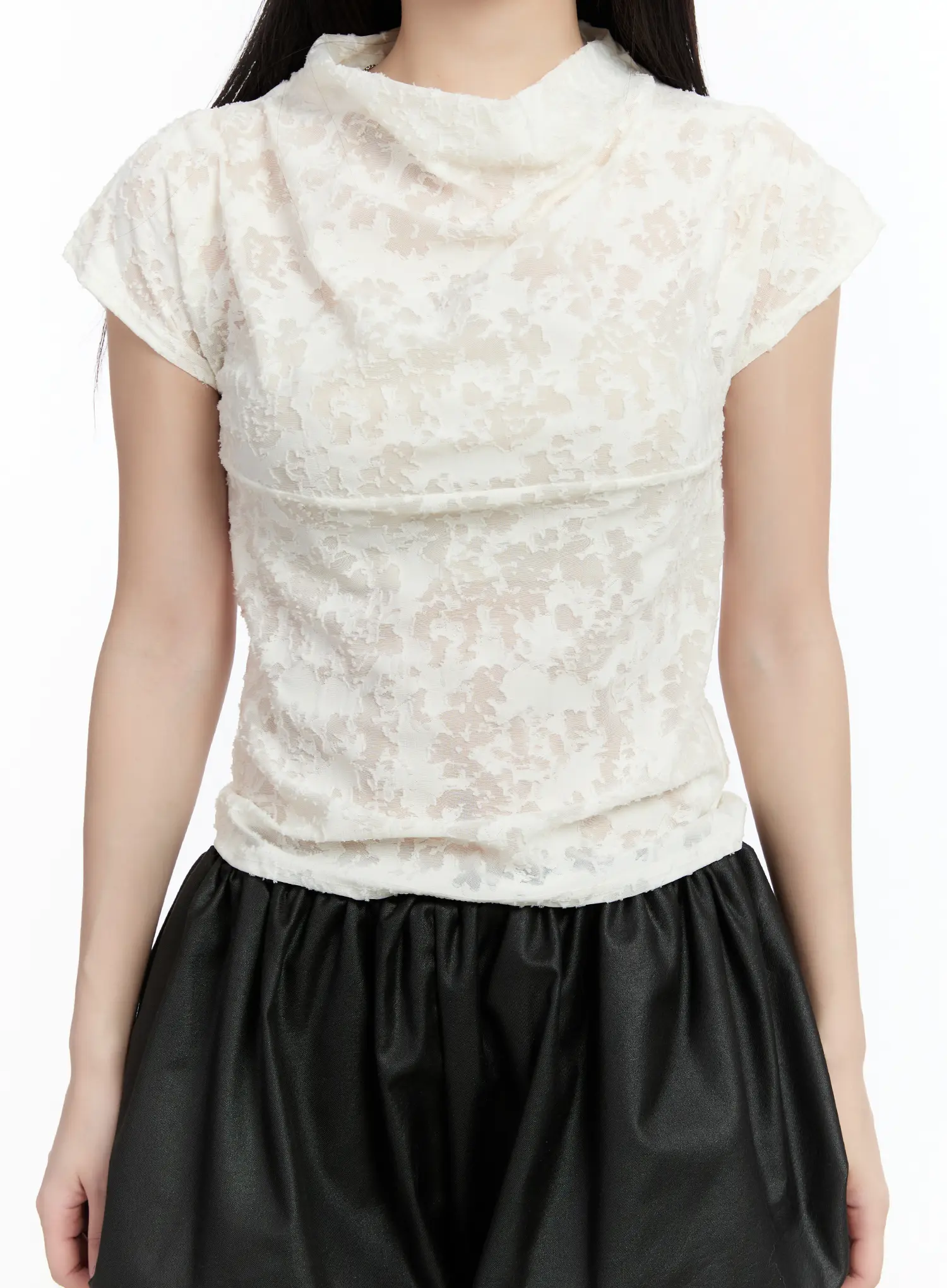 Sheer Short Sleeve Blouse CM511 - Image 9