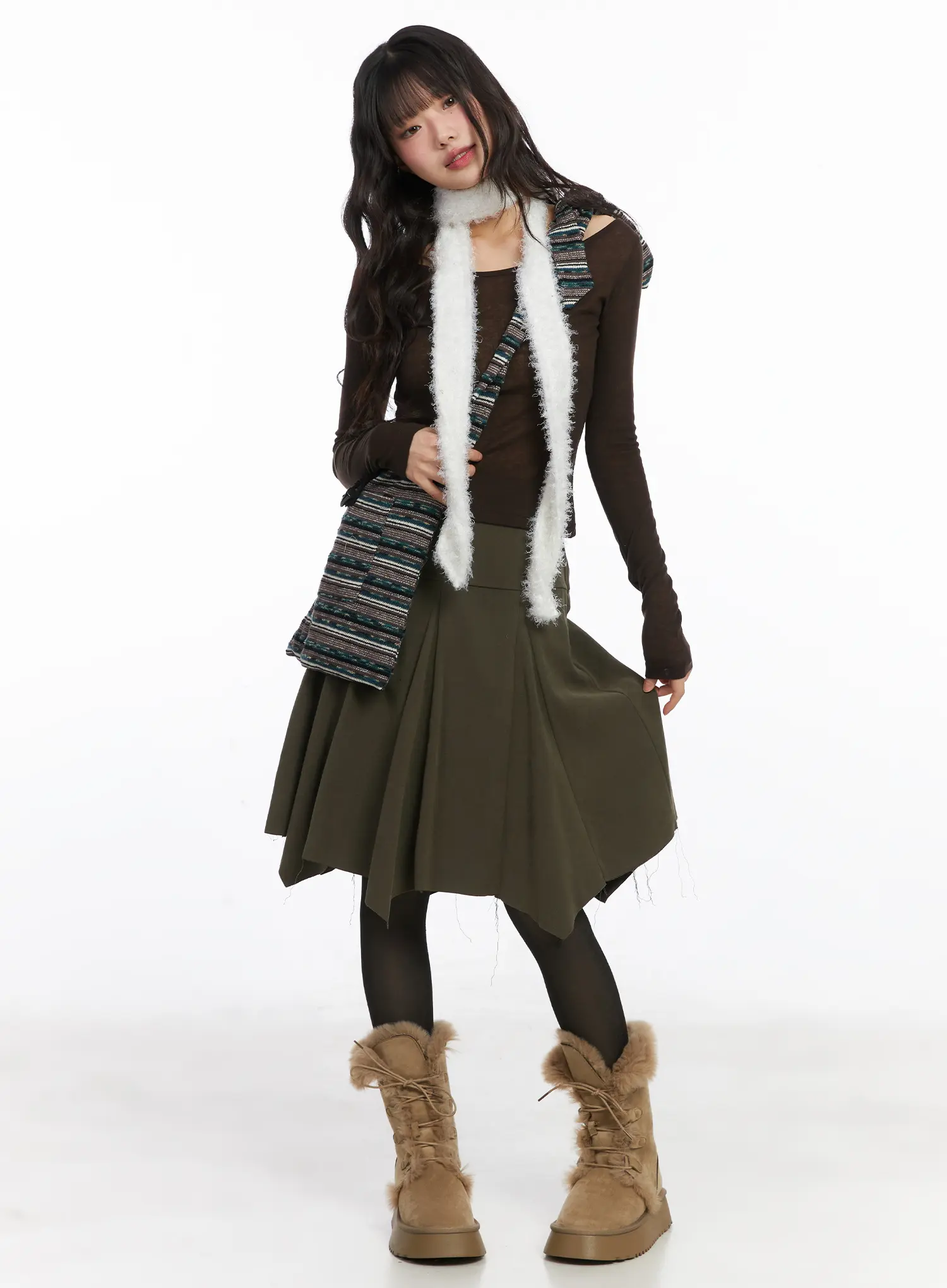 Sheer Two-Way Long Sleeve Top CD531 - Image 3