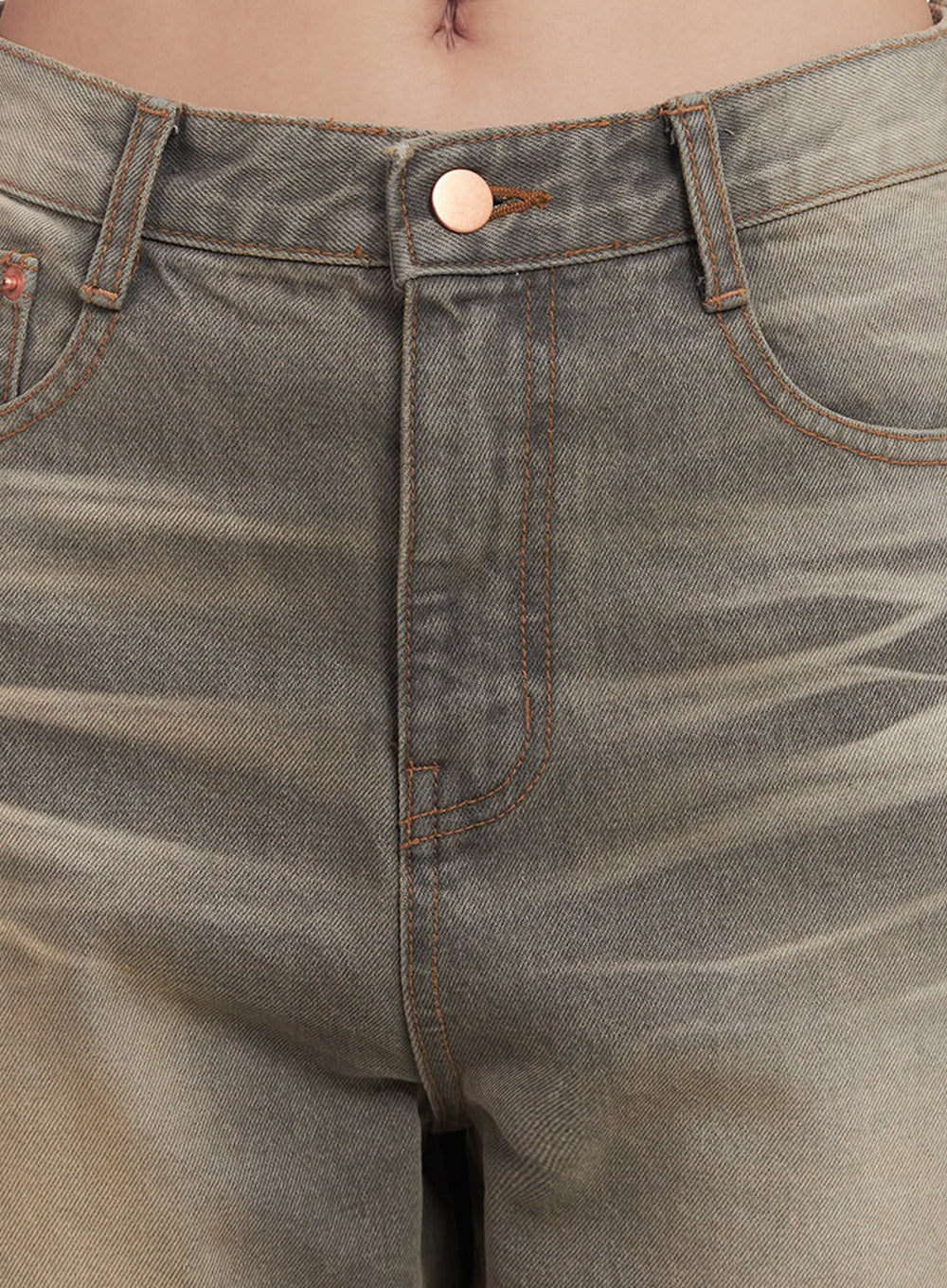 Sherry Washed Slim-Fit Bootcut Jeans IM528 - Image 5