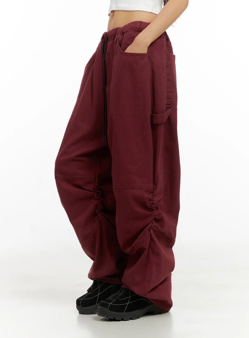 Shirred Cotton Banded Pants (UNISEX) CG420 - Image 6