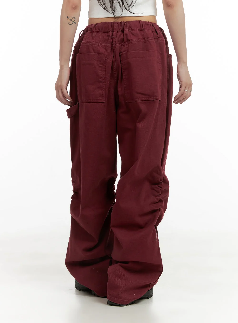 Shirred Cotton Banded Pants (UNISEX) CG420 - Image 8