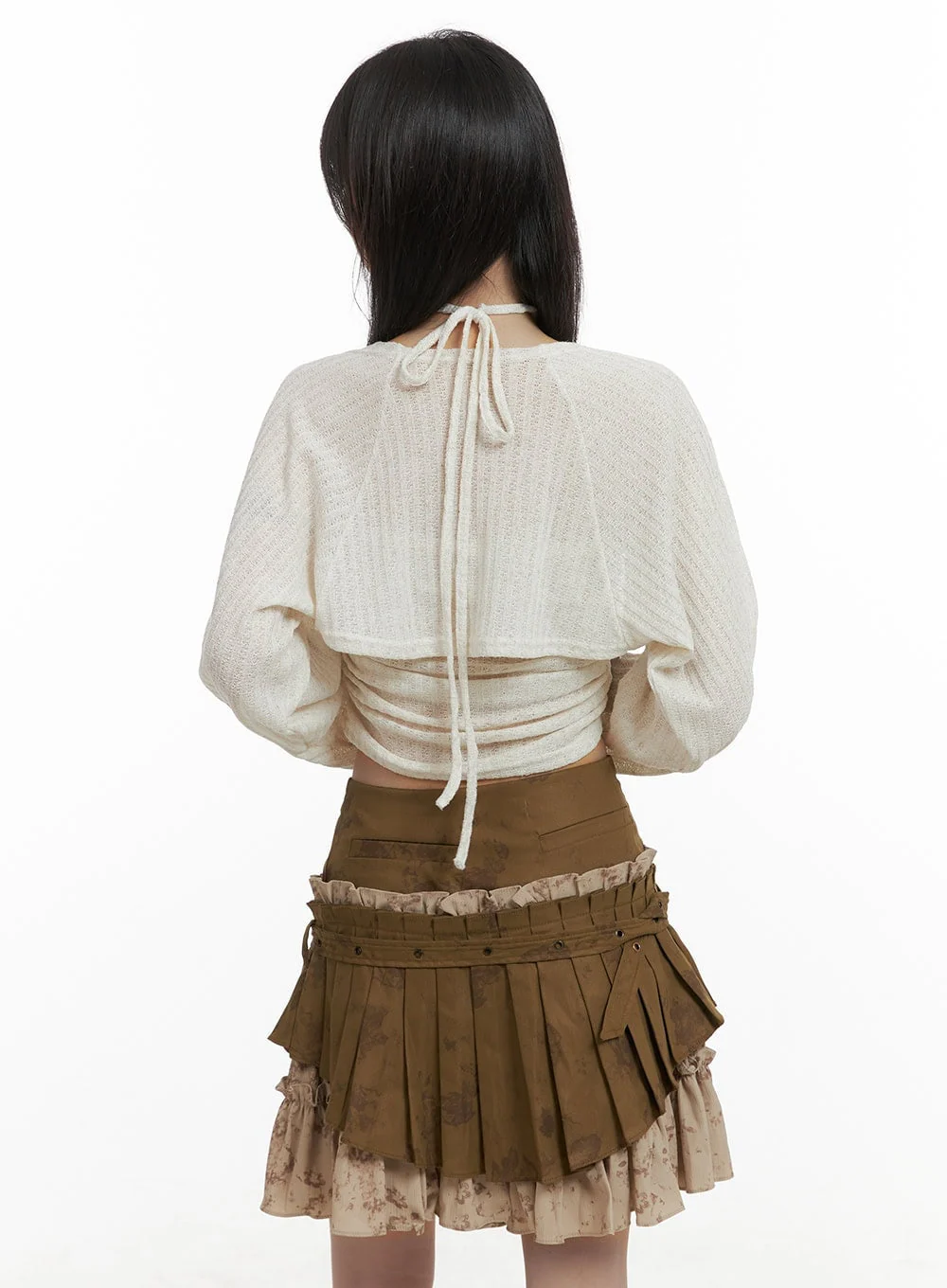 Shirred Halter and Bolero Cardigan Set CA426 - Image 10