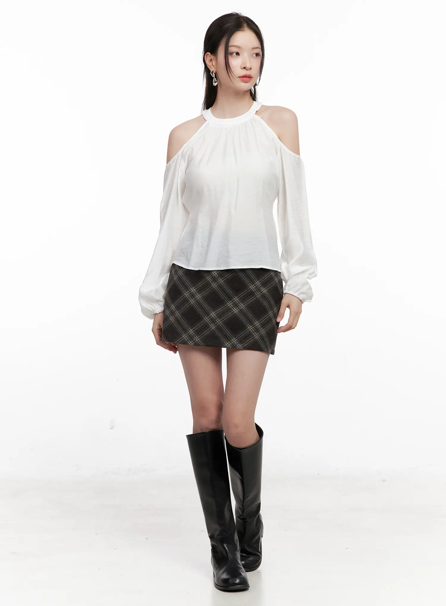 Shirred Halter Neck Blouse CN504 - Image 2