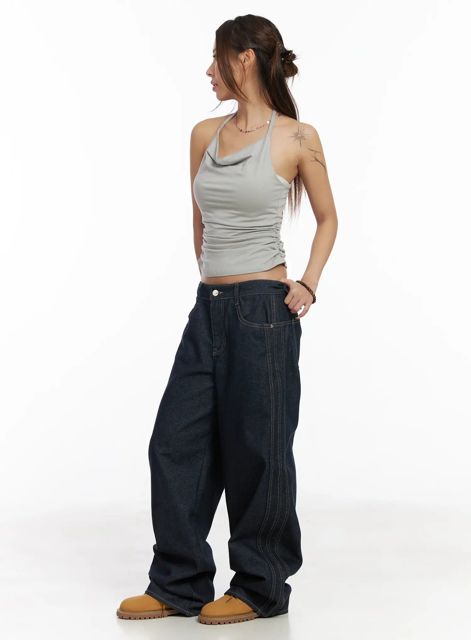 Shirred Halter Tank Top CM525 - Image 8
