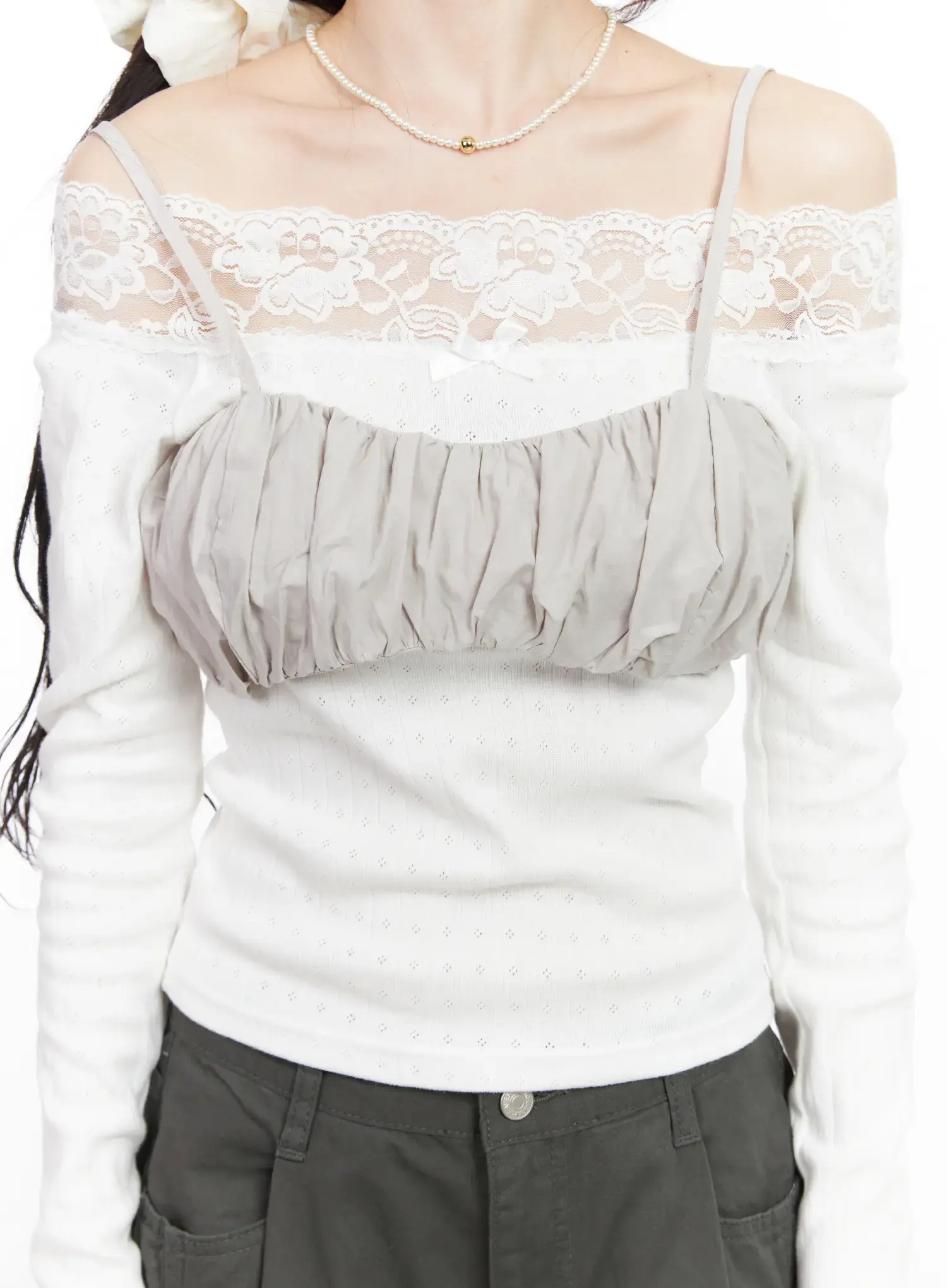 Shirred Micro Bustier Top CM518 - Image 7