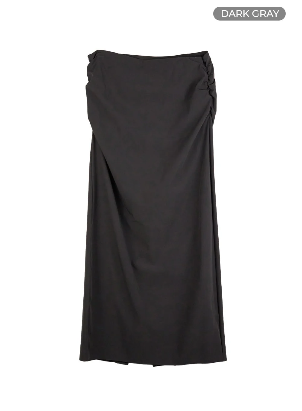 Shirred Solid Maxi Skirt IU412 - Image 10