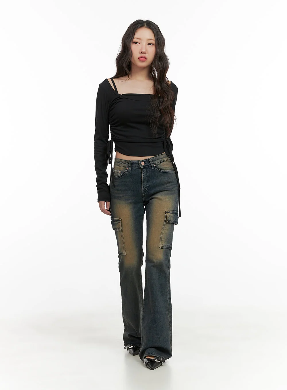 Shirred Square Neck Layered Top CG422 - Image 2