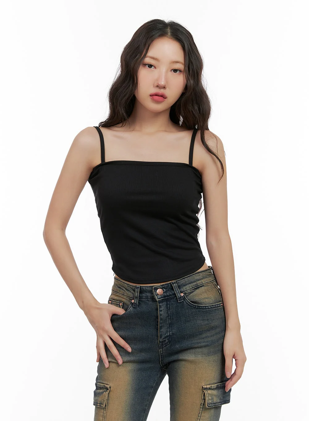 Shirred Square Neck Layered Top CG422 - Image 3