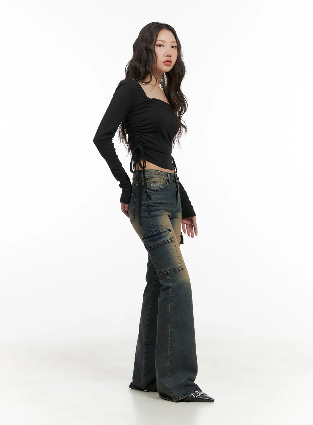 Shirred Square Neck Layered Top CG422 - Image 6