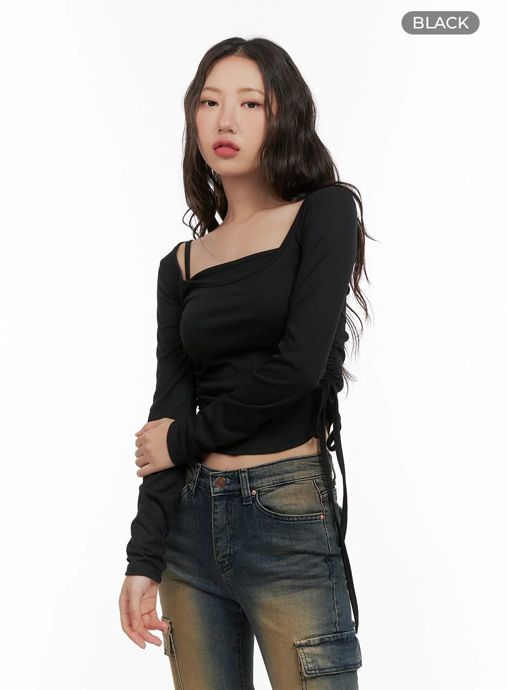 Shirred Square Neck Layered Top CG422 - Image 9