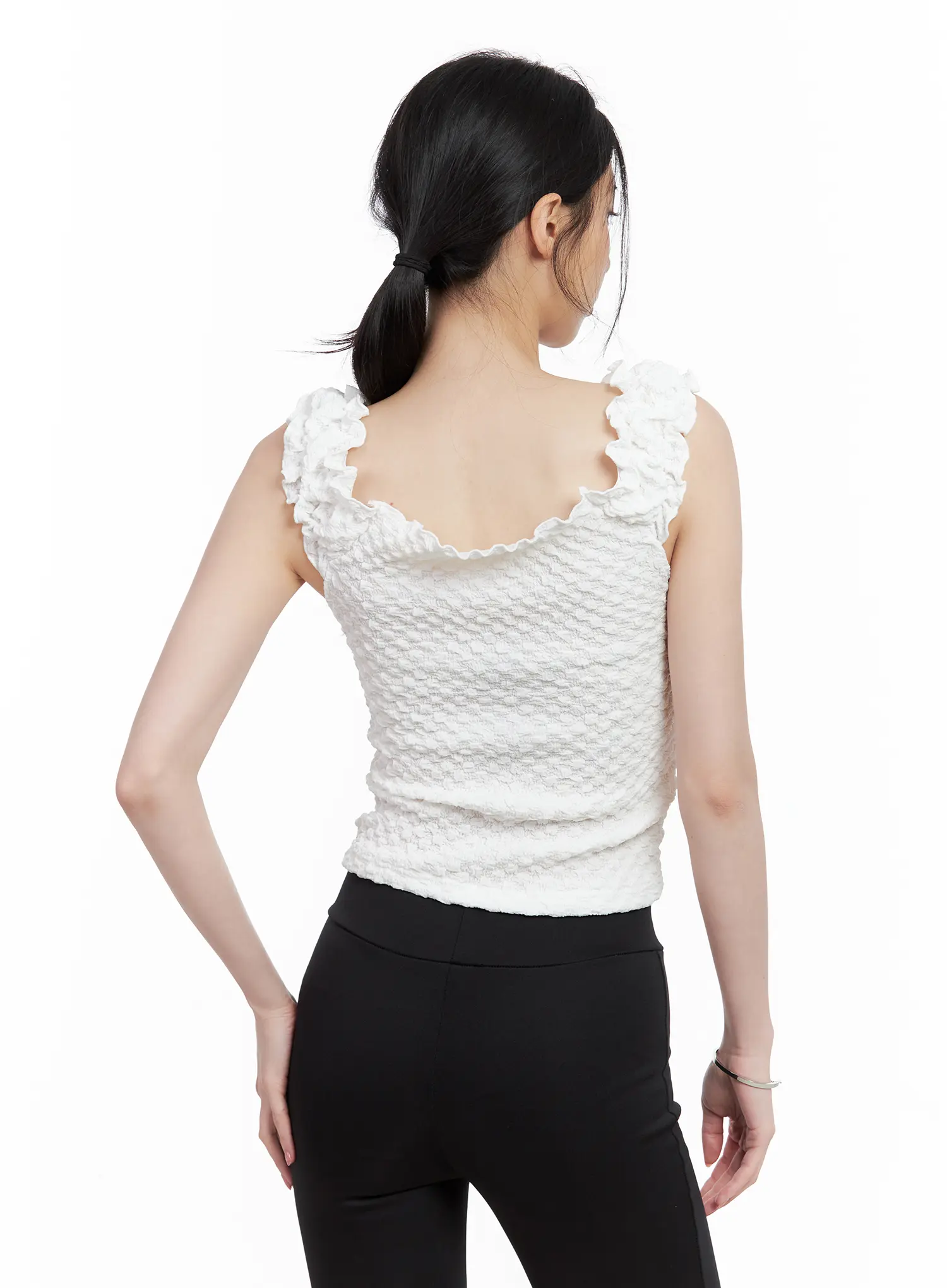 Shirred Sweetheart Sleeveless Top CL501 - Image 8