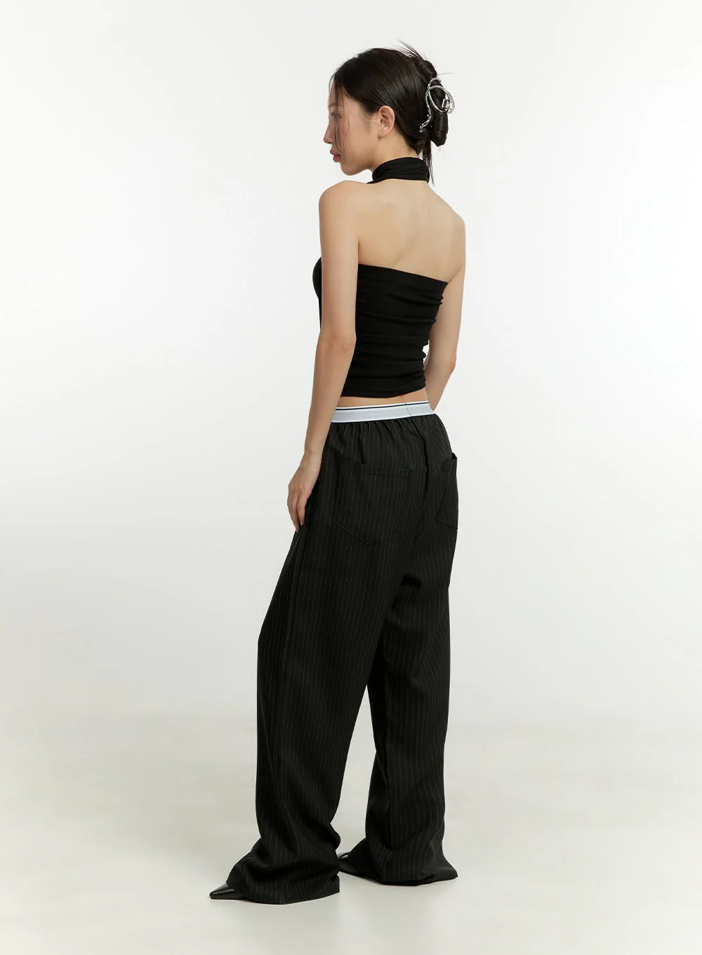 Shirred Tube Top with Thin Scarf Set CU426 - Image 6