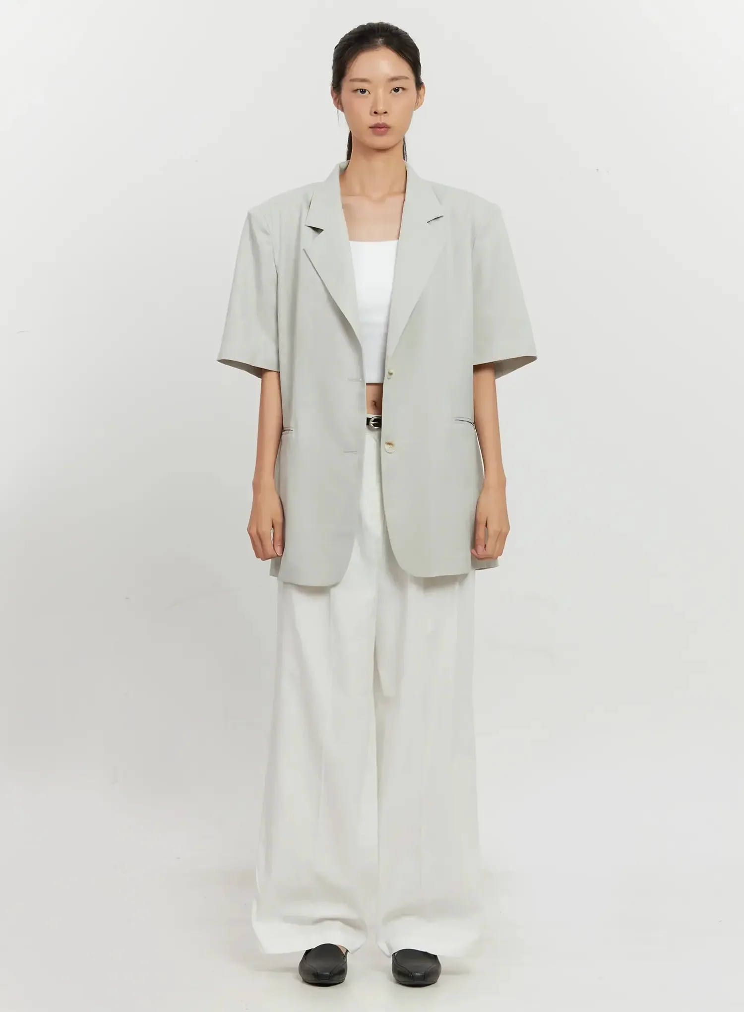 Short-Sleeve Blazer Jacket IL528 - Image 4