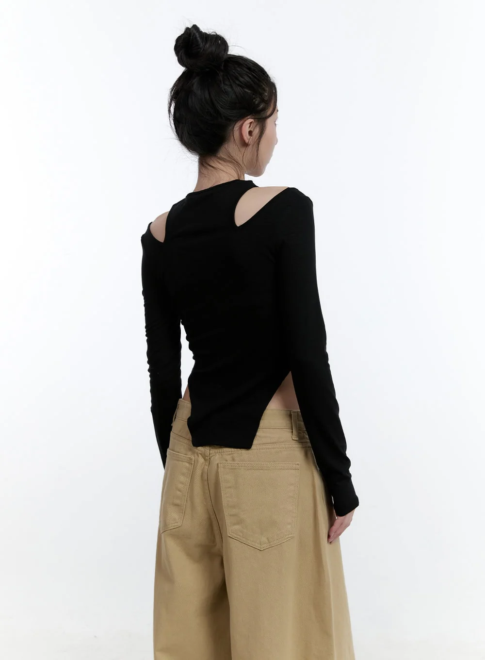 Shoulder Cut-Out Crop Top CJ521 - Image 6