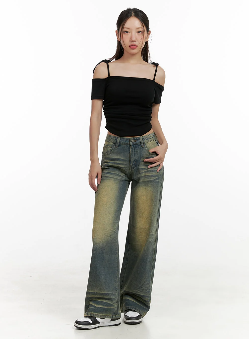 Shoulder Strap Off-Shoulder Crop Top CL431 - Image 2