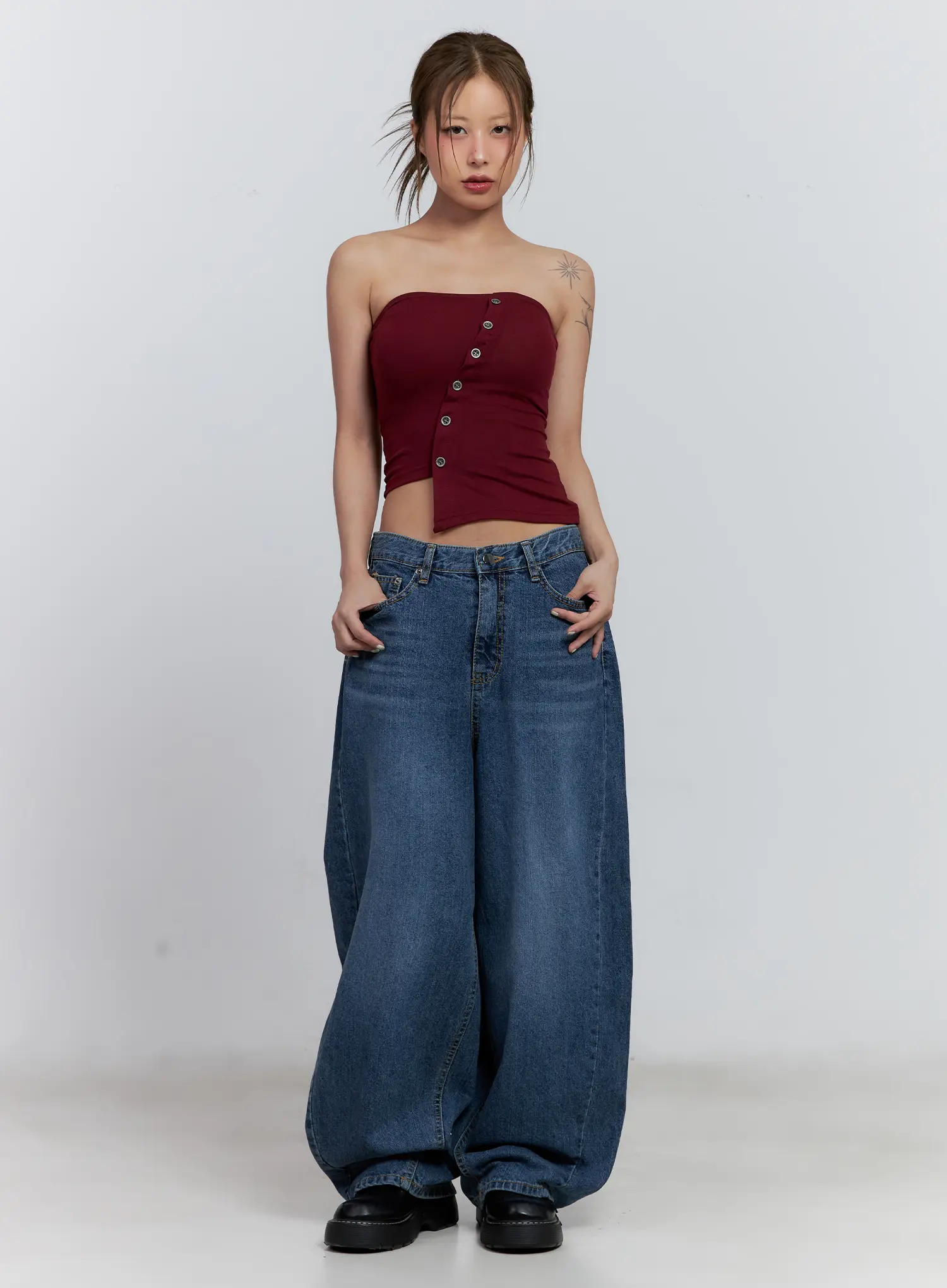 Shuhua Washed Wide-Leg Denim Jeans CL510 - Image 11