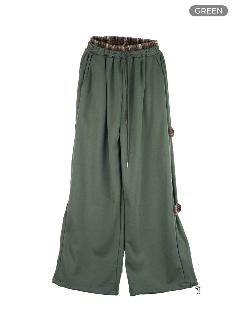 Side Buckle Oversized Sweatpants CG423 - Image 13