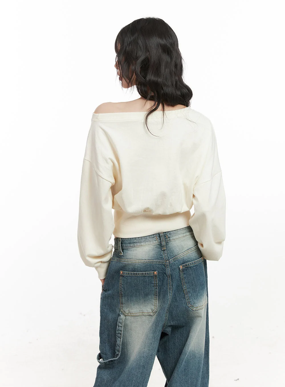 Side-Buttoned Crop Sweater CJ524 - Image 8