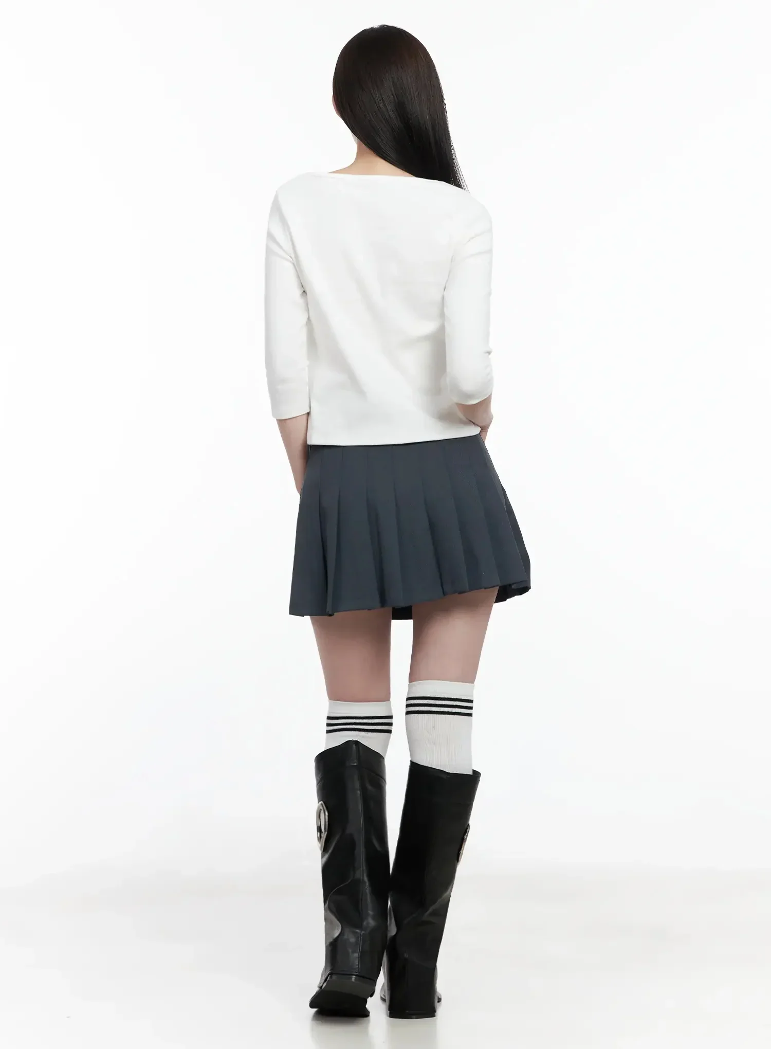 Side Cutout Knee-High Boots IJ528 - Image 8