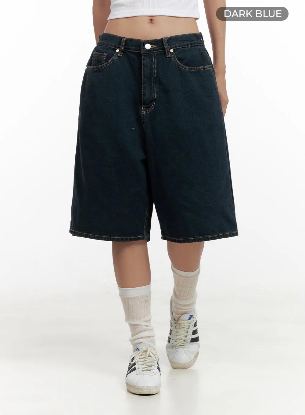 Side Folded Wide Leg Jorts CL431 - Image 7