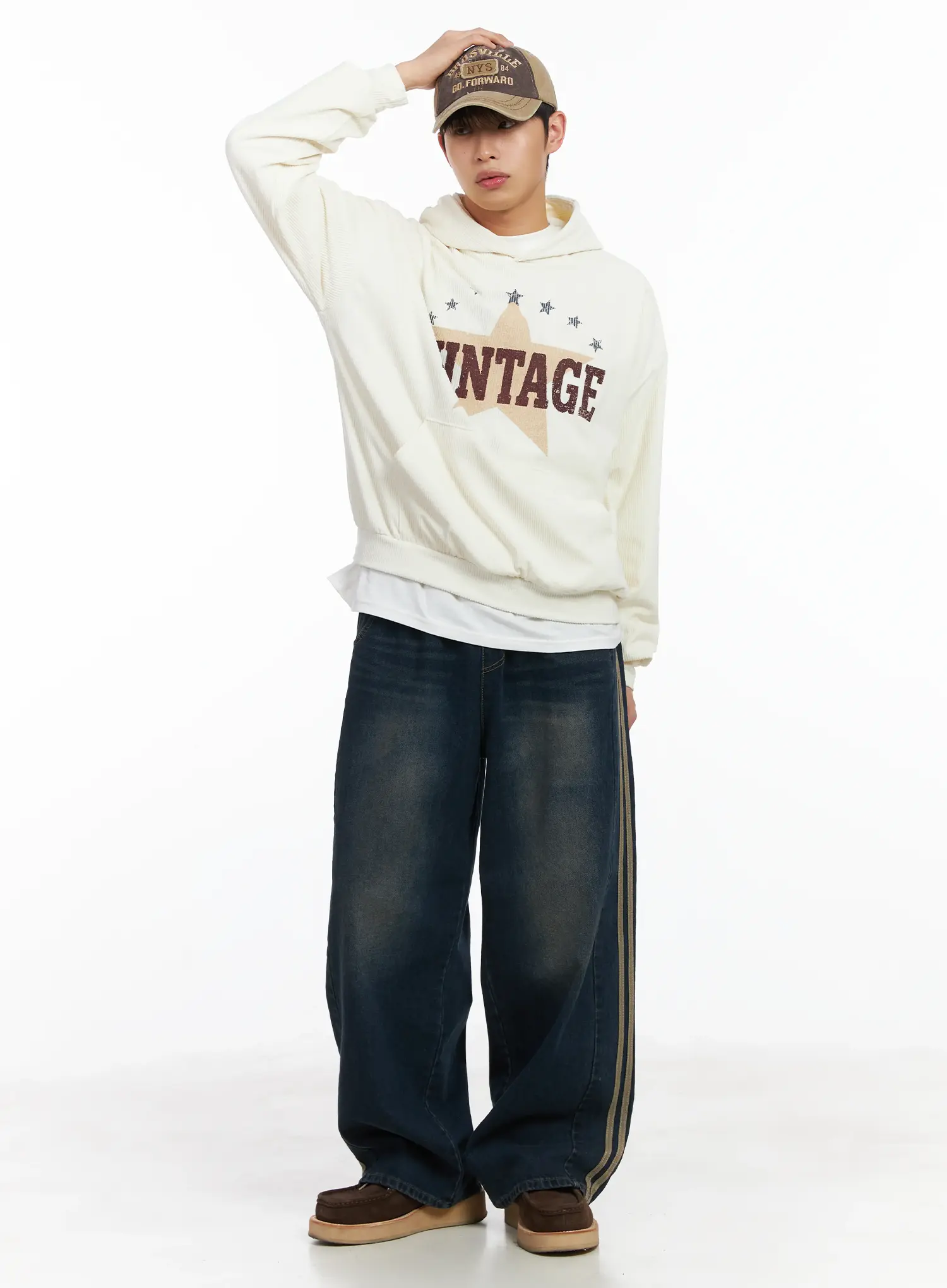 Side-Lined Wide Jeans ID515 - Image 2