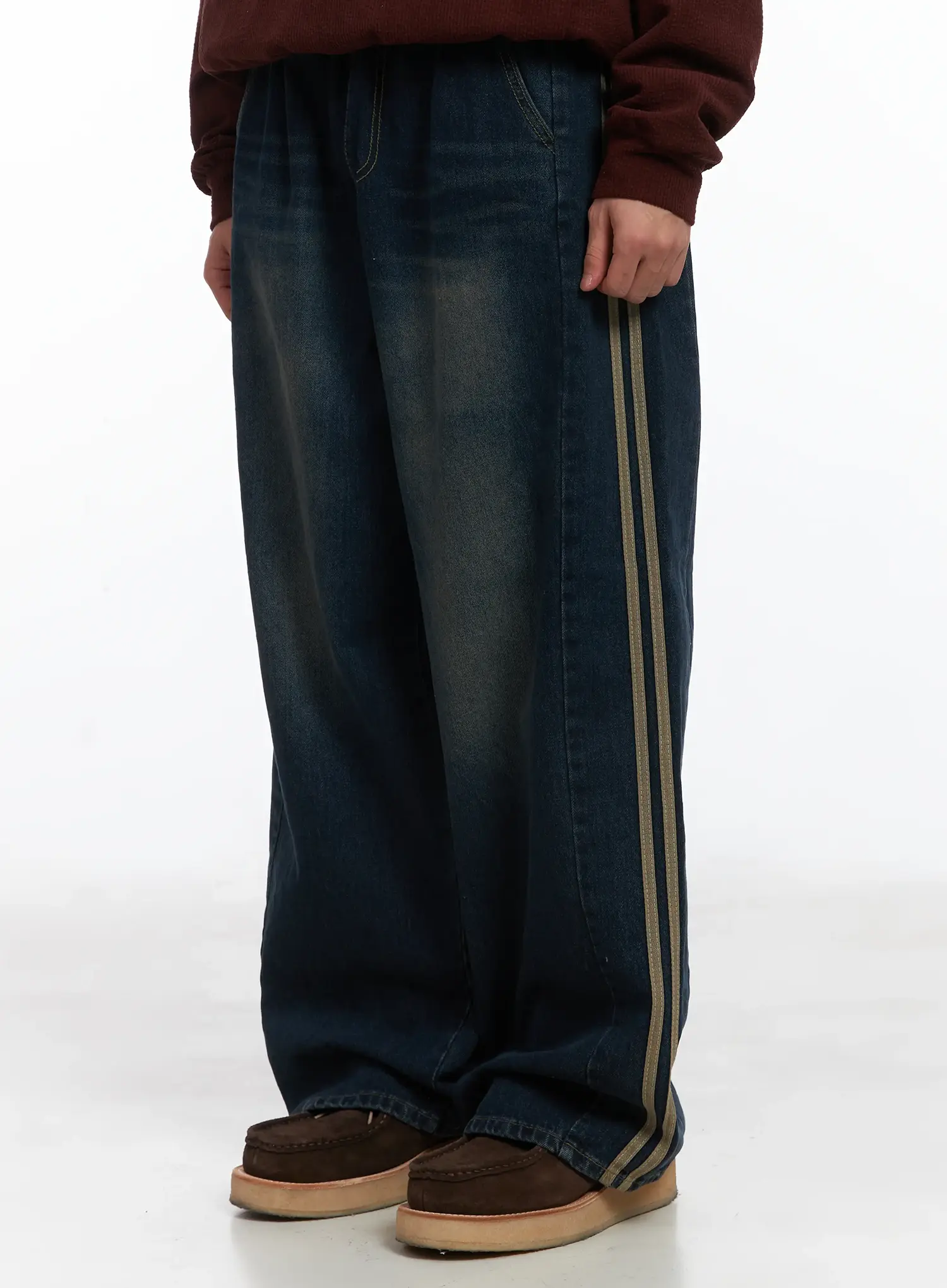 Side-Lined Wide Jeans ID515 - Image 4