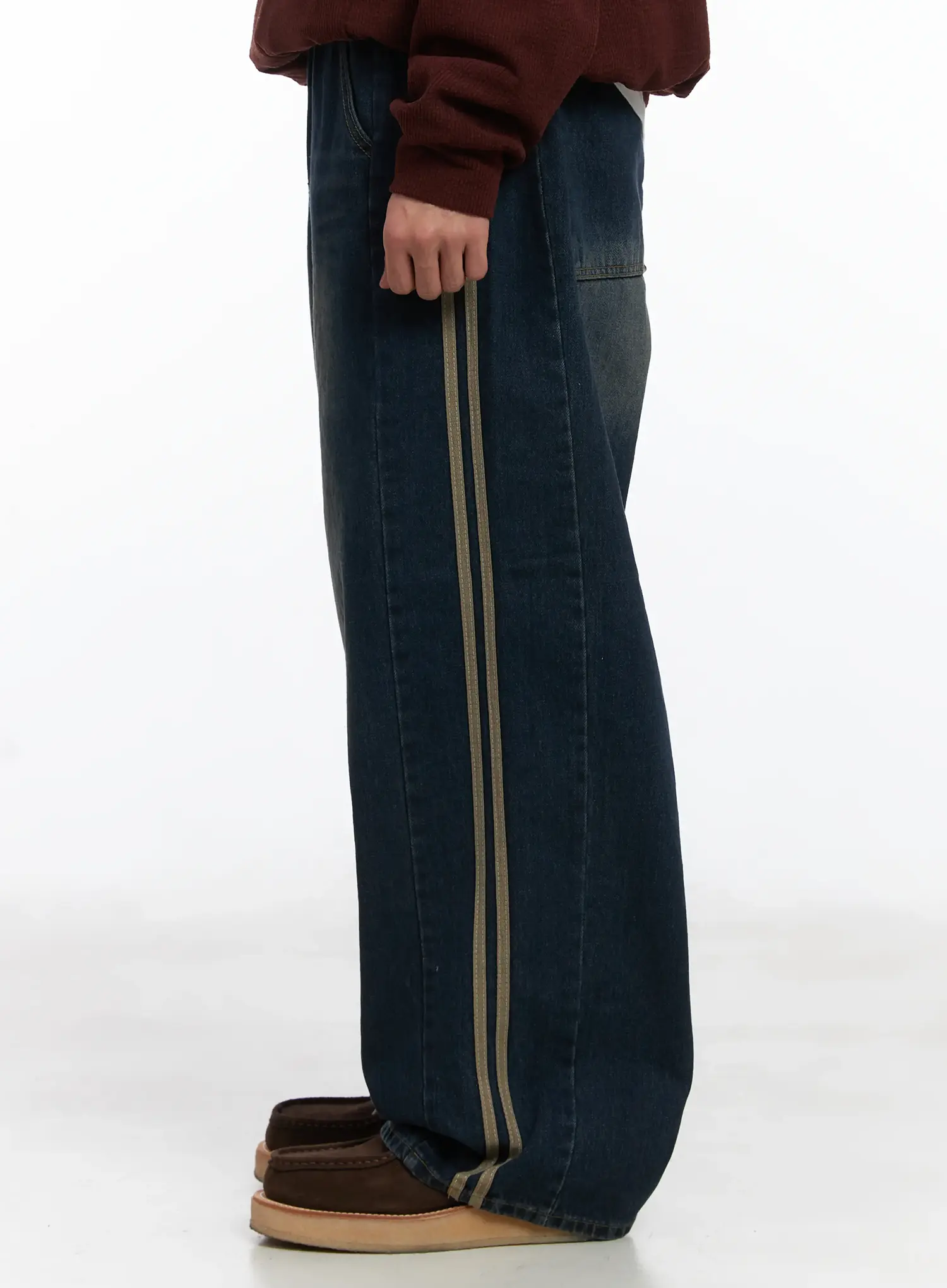 Side-Lined Wide Jeans ID515 - Image 5