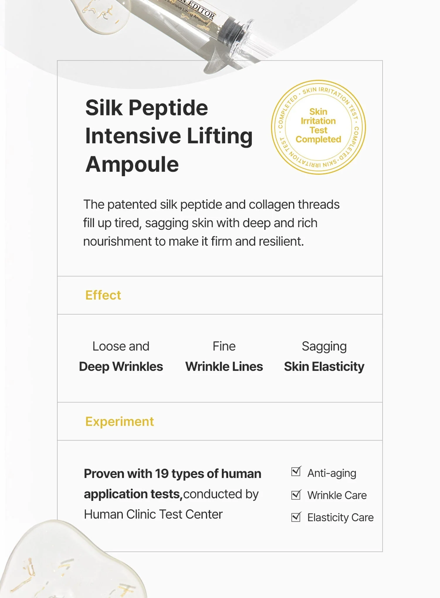 Silk Peptide Intensive Lifting Ampoule (35ml) - Image 4