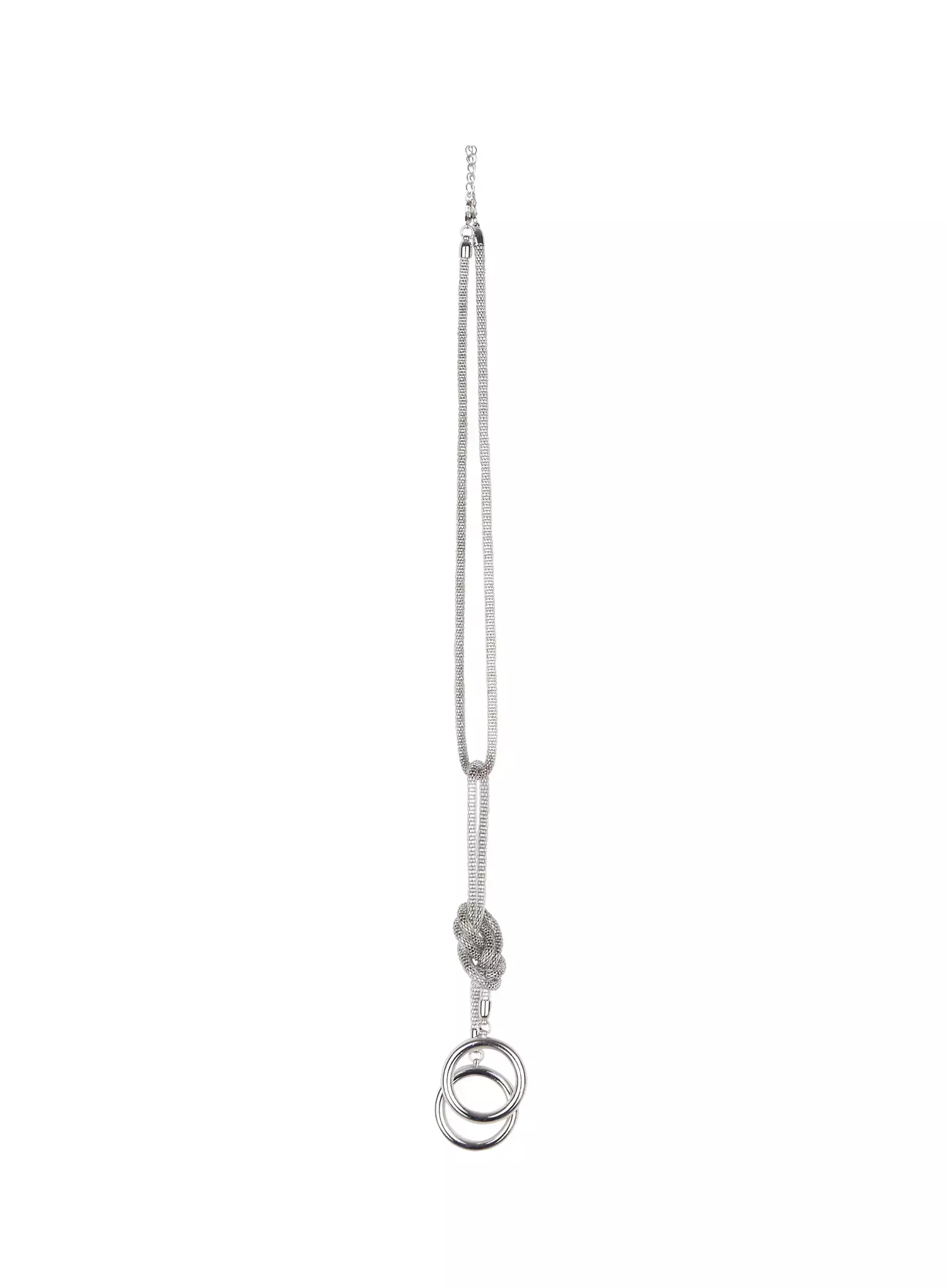 SIlver Pendant Long Necklace IN507 - Image 6