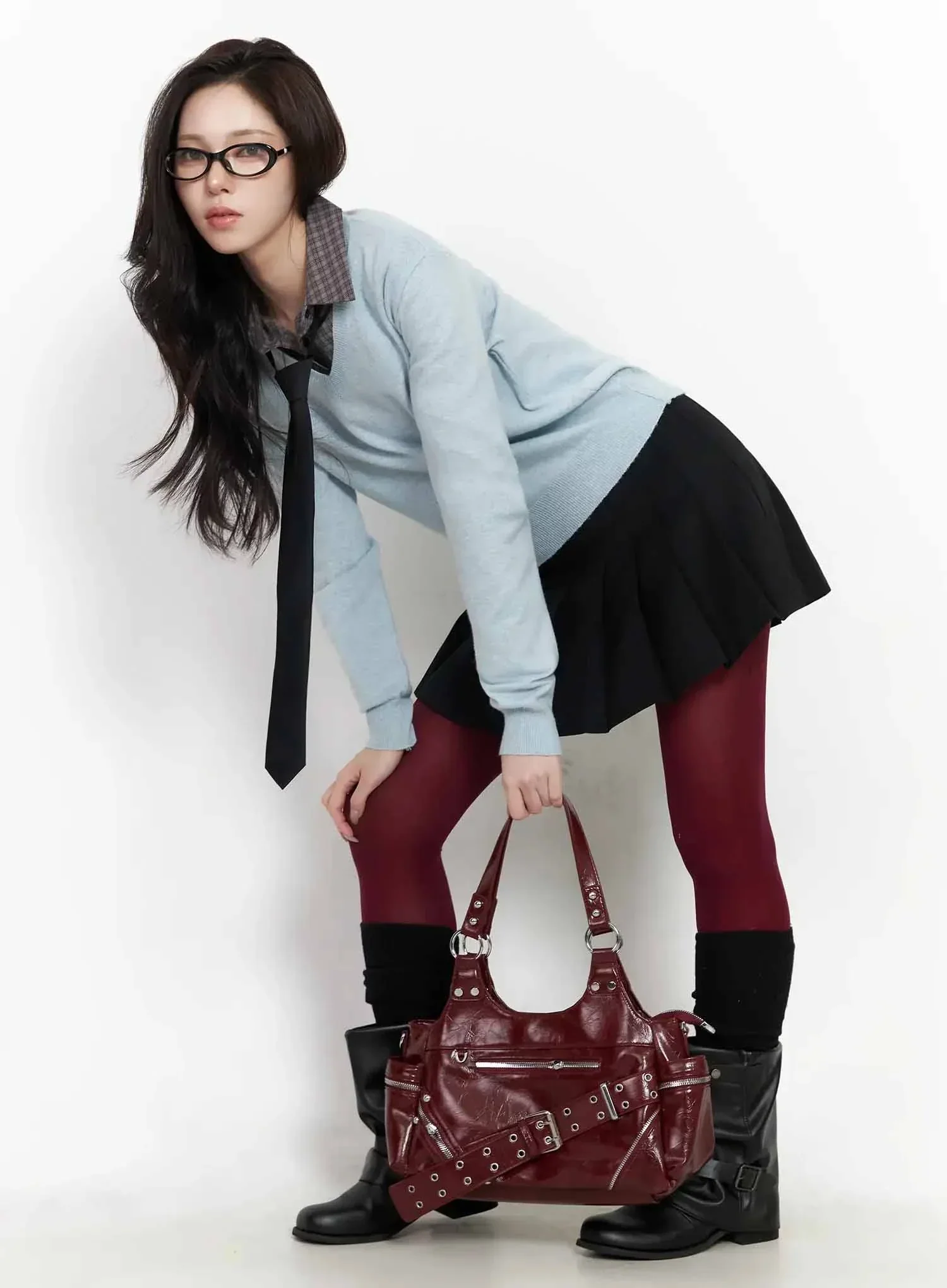 Simple Cashmere V-Neck Knit IJ528 - Image 5